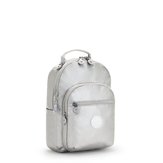 Sacs À Dos Kipling Seoul Small Metallic Tablet Argent | FR 1353VR